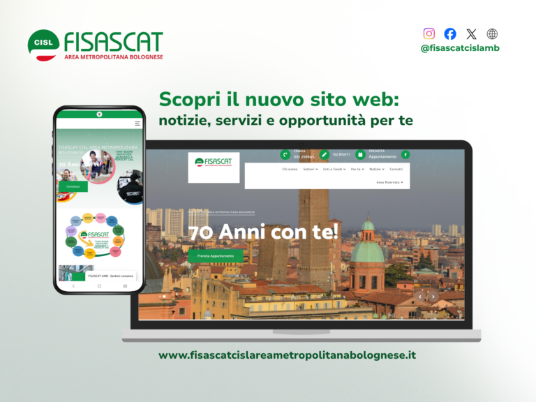 Nuovo sito Fisascat Cisl Area Metropolitana Bolognese
