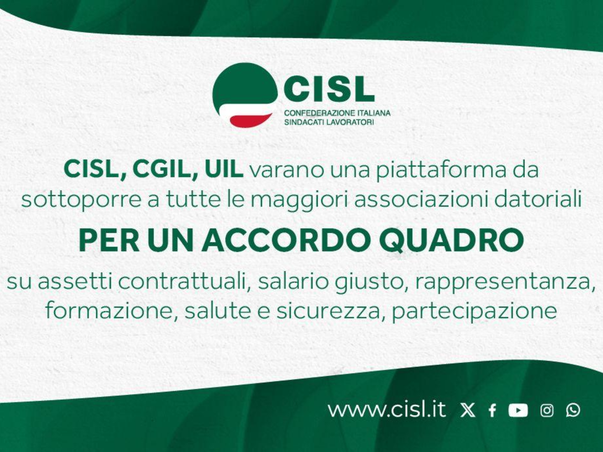 Piattaforma Unitaria Cisl